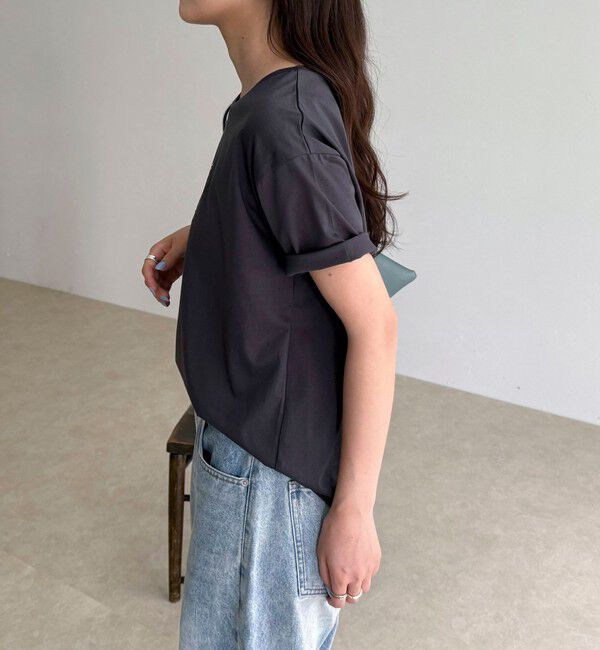 fredy emue「パールロゴシルケット半袖Tシャツ」|Tシャツ・カットソー|