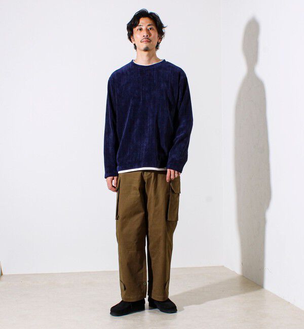 GLOSTER「【上品な光沢感】シェニールフェイクレイヤードカットソー」|Tシャツ・カットソー|