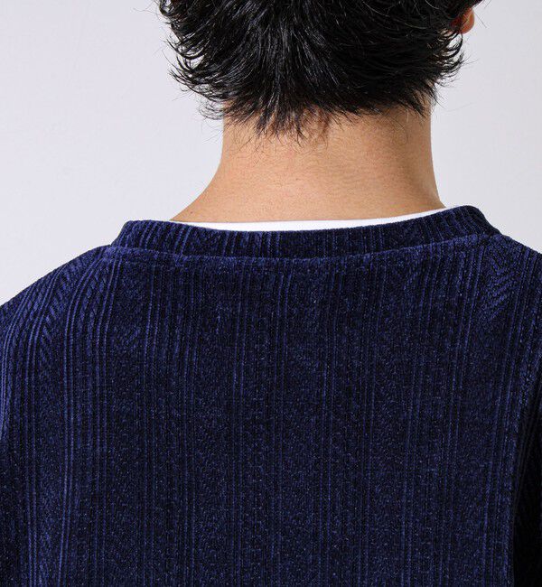 GLOSTER「【上品な光沢感】シェニールフェイクレイヤードカットソー」|Tシャツ・カットソー|