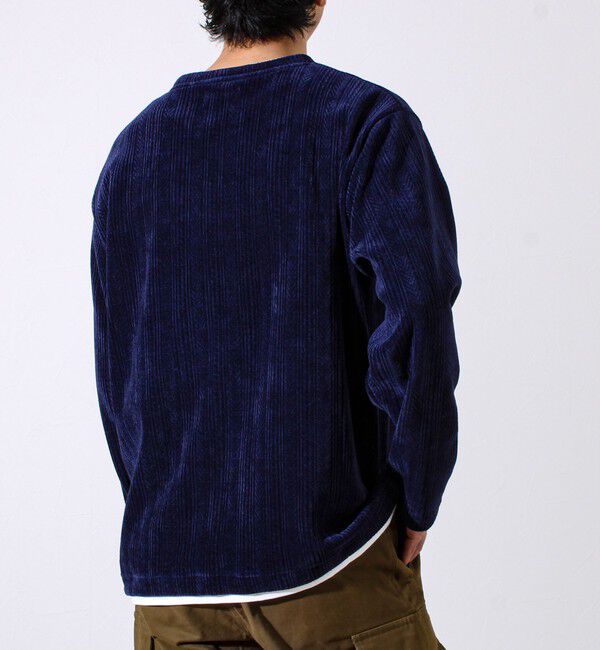 GLOSTER「【上品な光沢感】シェニールフェイクレイヤードカットソー」|Tシャツ・カットソー|