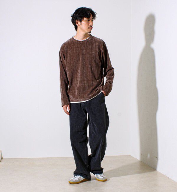 GLOSTER「【上品な光沢感】シェニールフェイクレイヤードカットソー」|Tシャツ・カットソー|