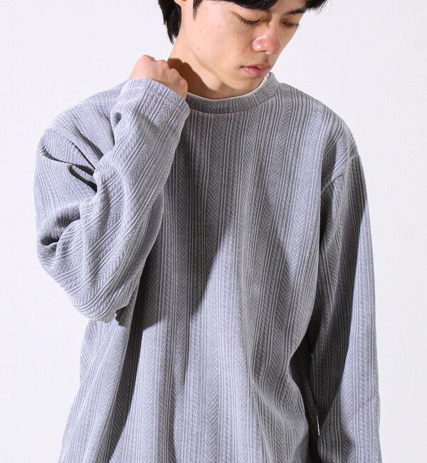 GLOSTER「【上品な光沢感】シェニールフェイクレイヤードカットソー」|Tシャツ・カットソー|