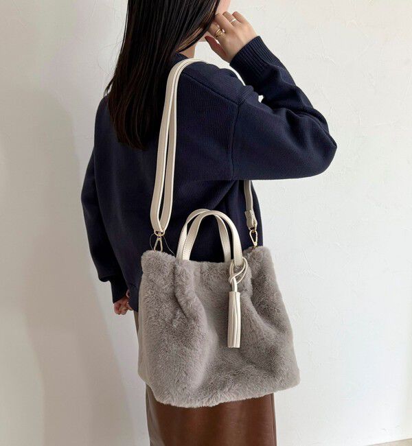 fredy emue「タッセル付エコファー2WAYトートバッグ」|ショルダー・メッセンジャー|