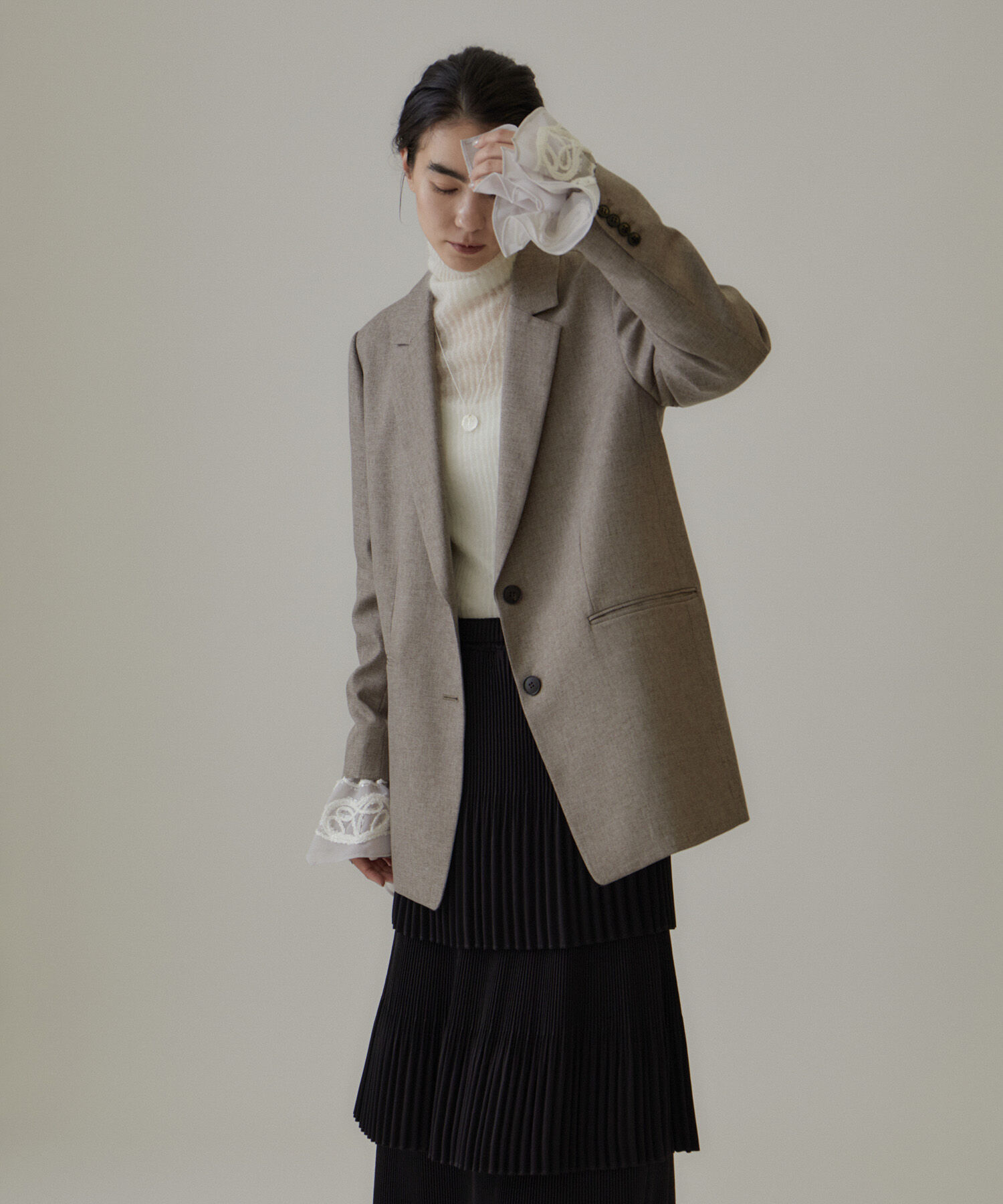 SALON adam et rope'「オーガンジーエンブロイダリーカフス（付け袖）」|手袋|