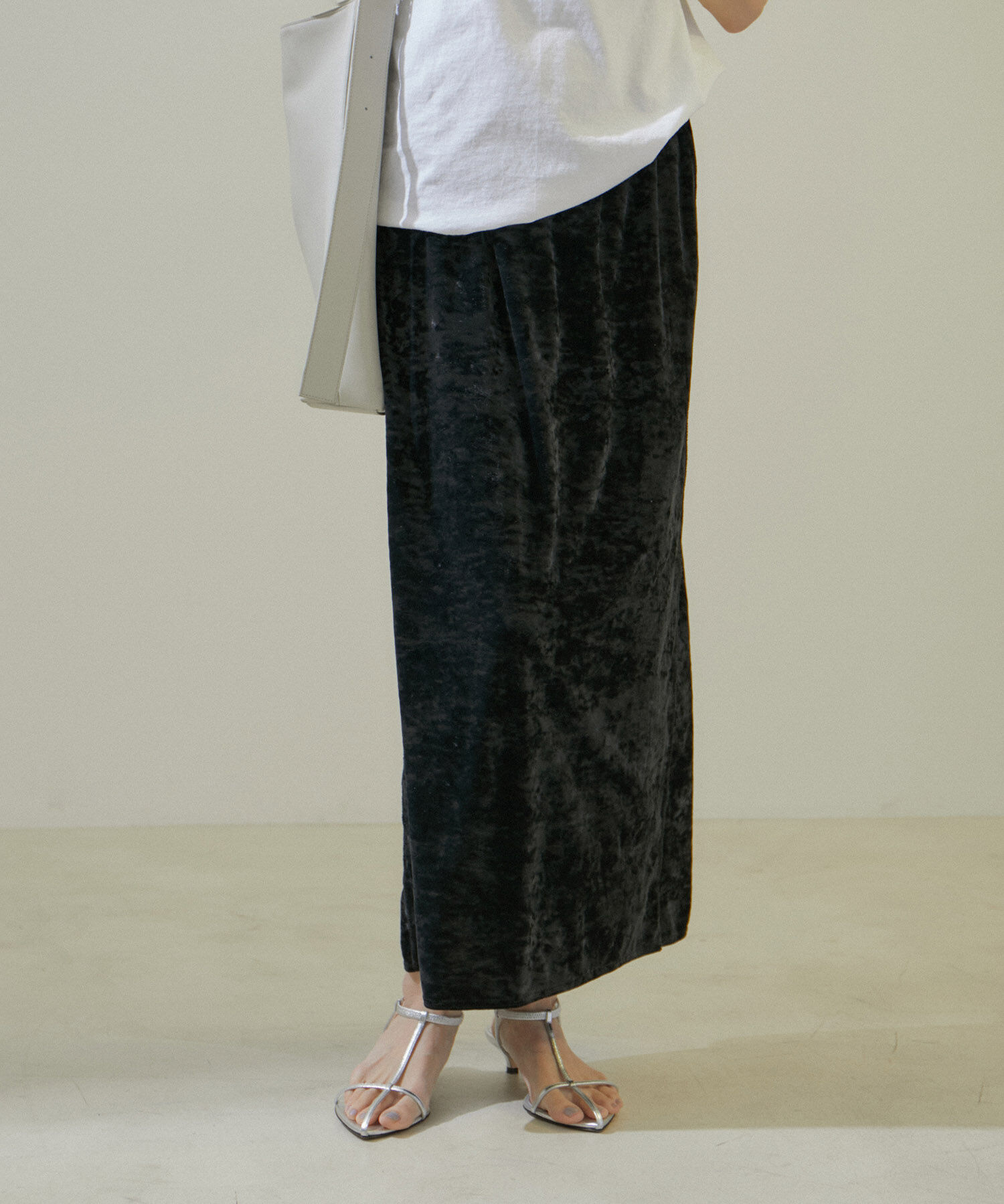 SALON adam et rope'「クラッシュベロアタイトスカート【セットアップ対応・洗える】」|スカート|