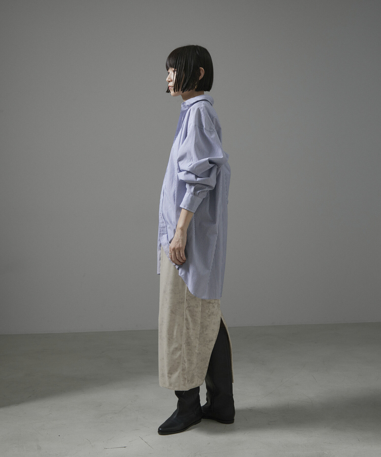 SALON adam et rope'「クラッシュベロアタイトスカート【セットアップ対応・洗える】」|スカート|