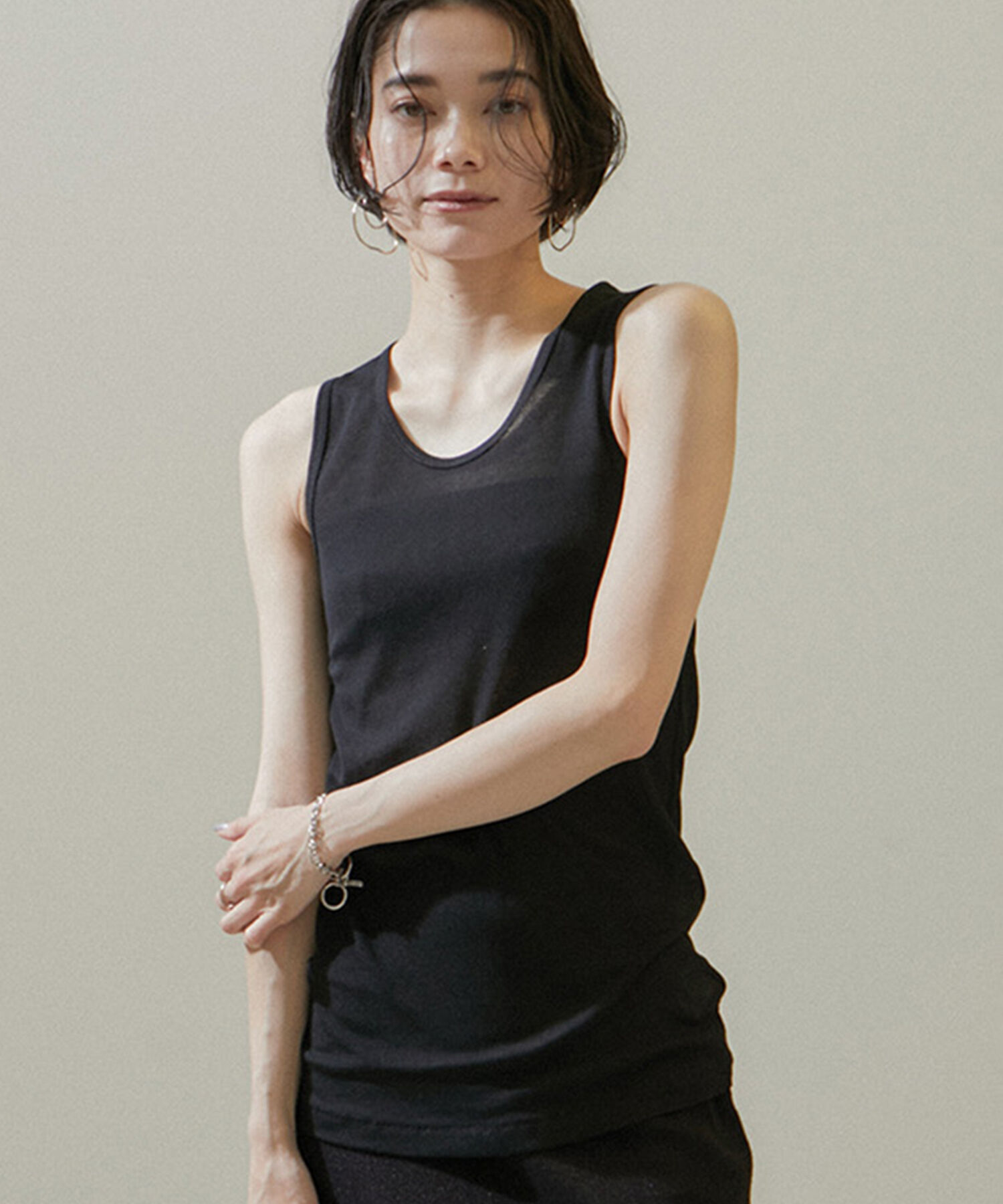 SALON adam et rope'「nu=layerスクープネックタンクトップ」|タンクトップ|