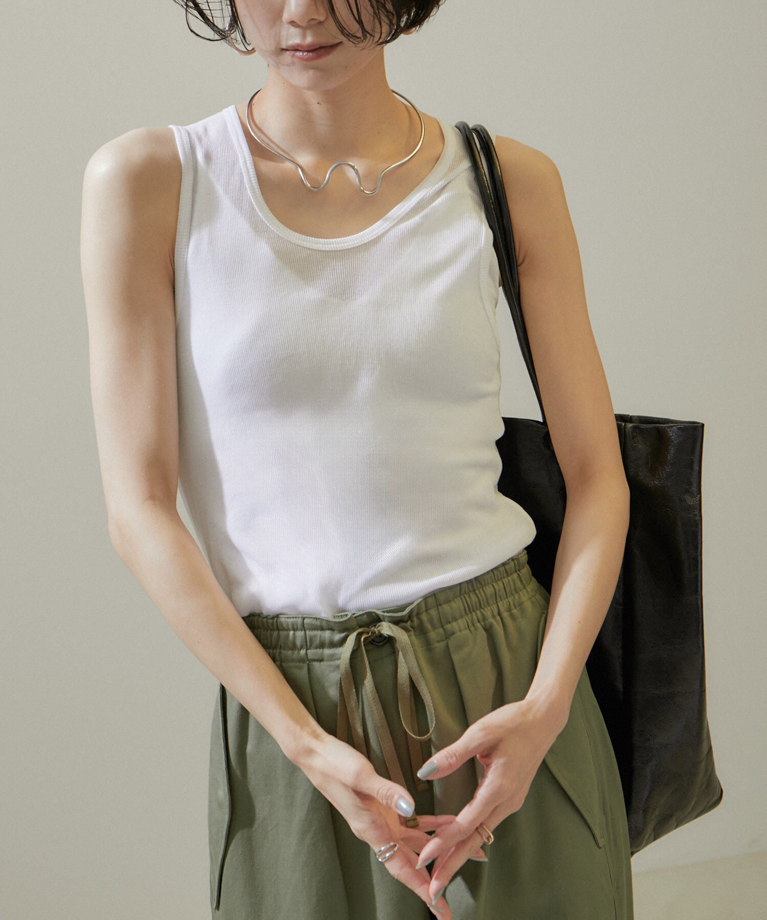 SALON adam et rope'「nu=layerスクープネックタンクトップ」|タンクトップ|