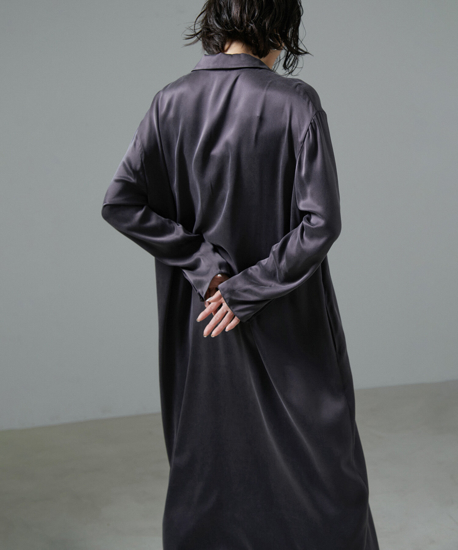 SALON adam et rope'「[24AW]GENTLE SILKシャツワンピース【セットアップ対応】」|その他|