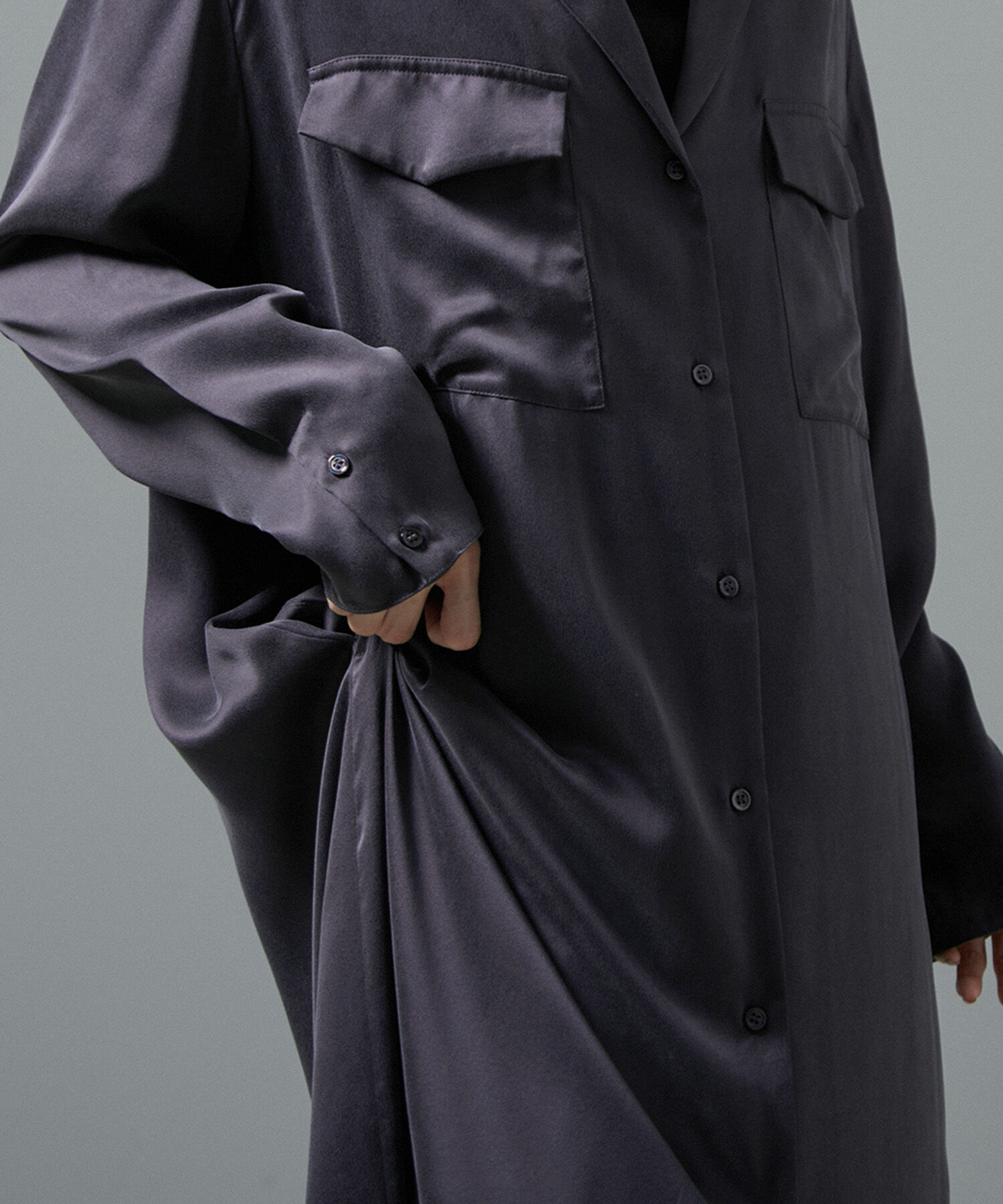 SALON adam et rope'「[24AW]GENTLE SILKシャツワンピース【セットアップ対応】」|その他|