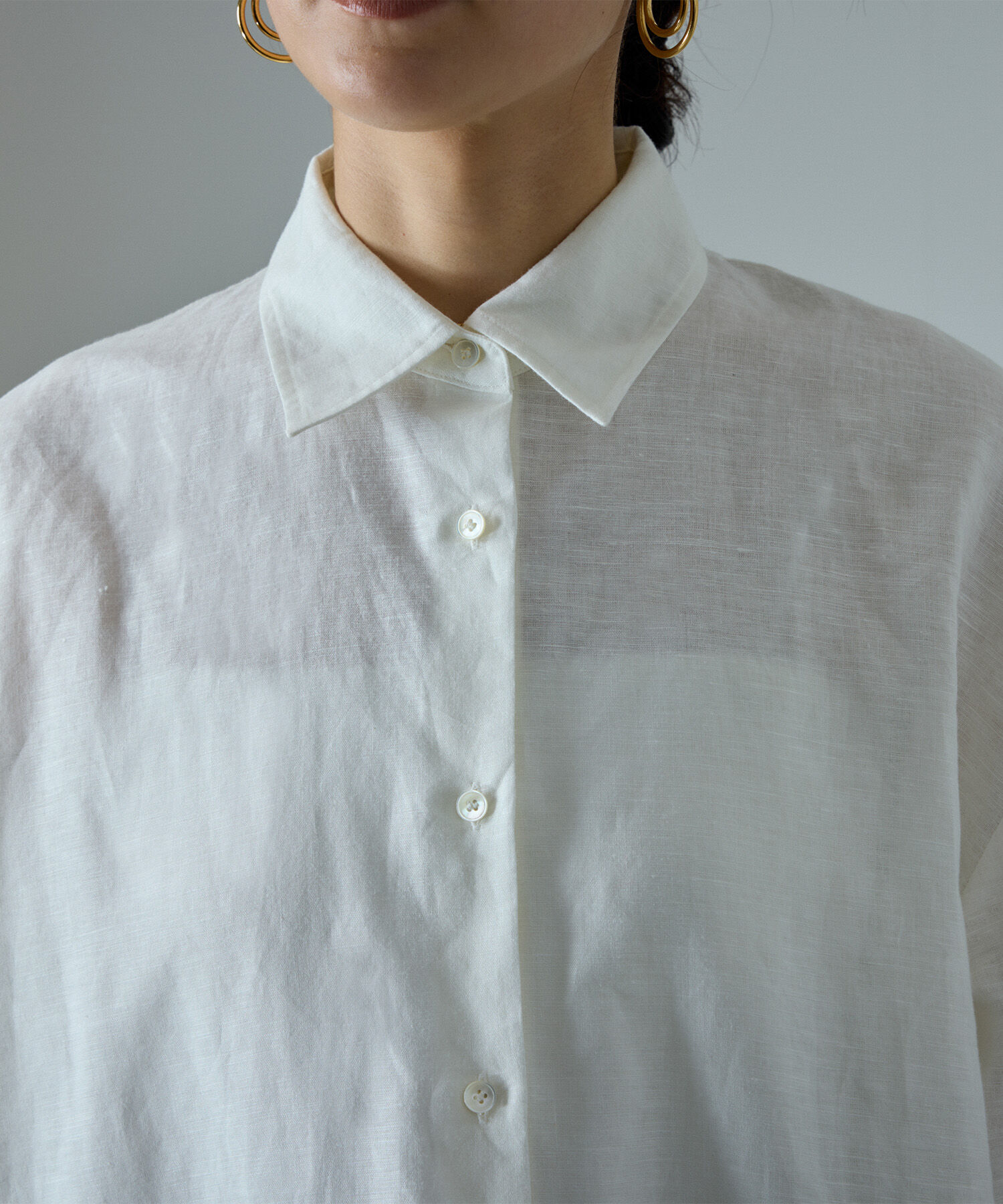 SALON adam et rope'「ヘムクロスレースシャツ」|シャツ・ブラウス|