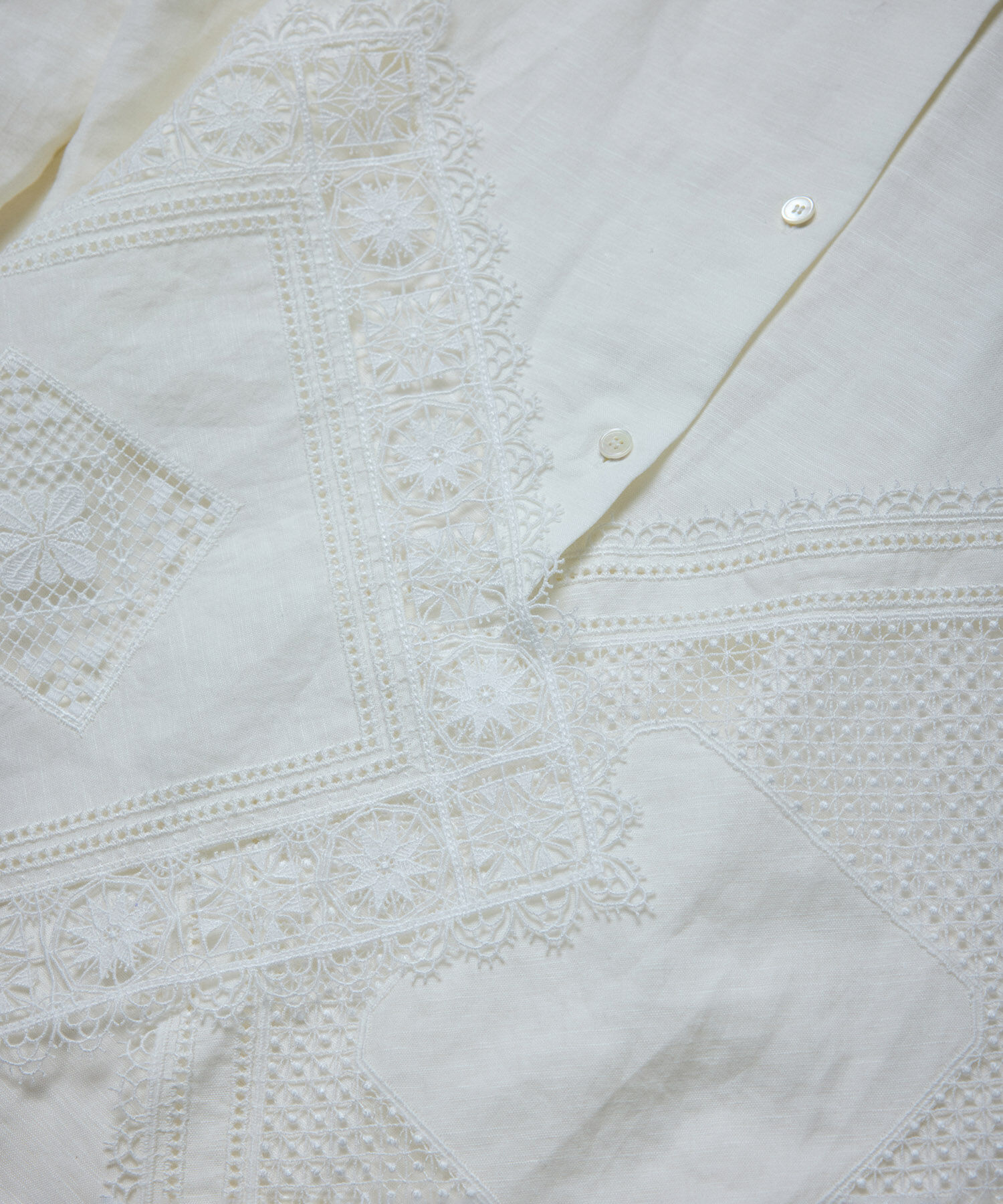 SALON adam et rope'「ヘムクロスレースシャツ」|シャツ・ブラウス|