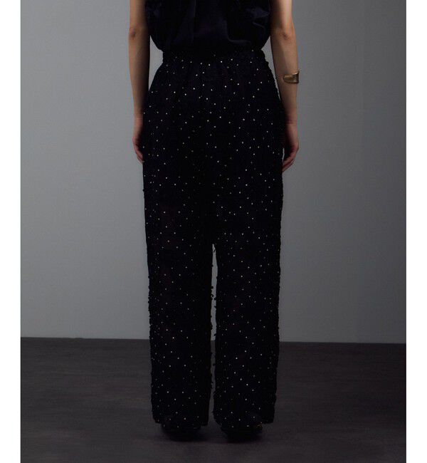 SALON adam et rope'「【crinkle crinkle crinkle】別注3D刺繍サイドフリルドットパンツ」|チノ|