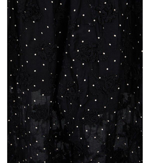 SALON adam et rope'「【crinkle crinkle crinkle】別注3D刺繍サイドフリルドットパンツ」|チノ|