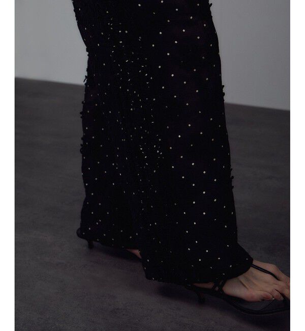 SALON adam et rope'「【crinkle crinkle crinkle】別注3D刺繍サイドフリルドットパンツ」|チノ|