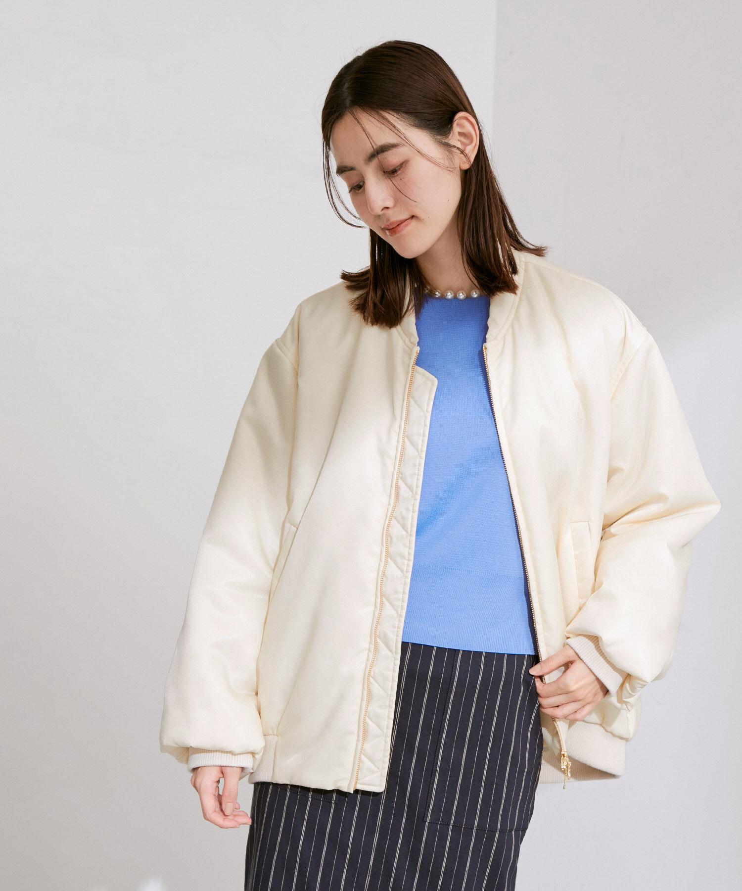 ROPE「【エディター三尋木奈保さんコラボ】フォルムブルゾンMA-1」|その他|