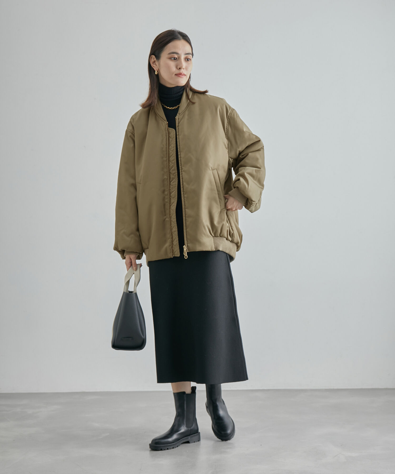 ROPE「【エディター三尋木奈保さんコラボ】フォルムブルゾンMA-1」|その他|