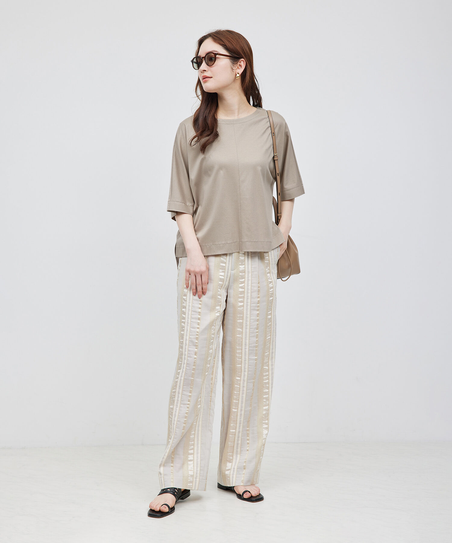 ROPE「汗染み防止スムース半袖カットソー」|Tシャツ・カットソー|