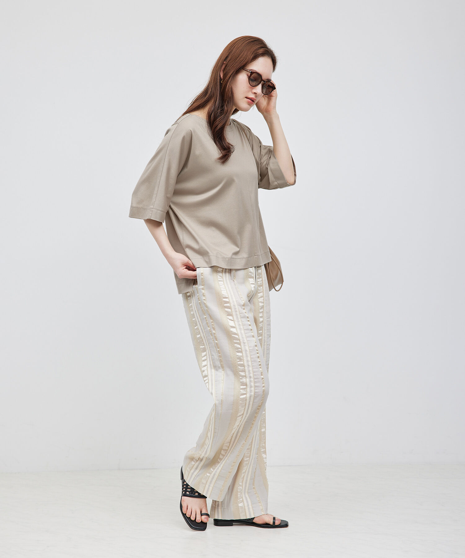 ROPE「汗染み防止スムース半袖カットソー」|Tシャツ・カットソー|