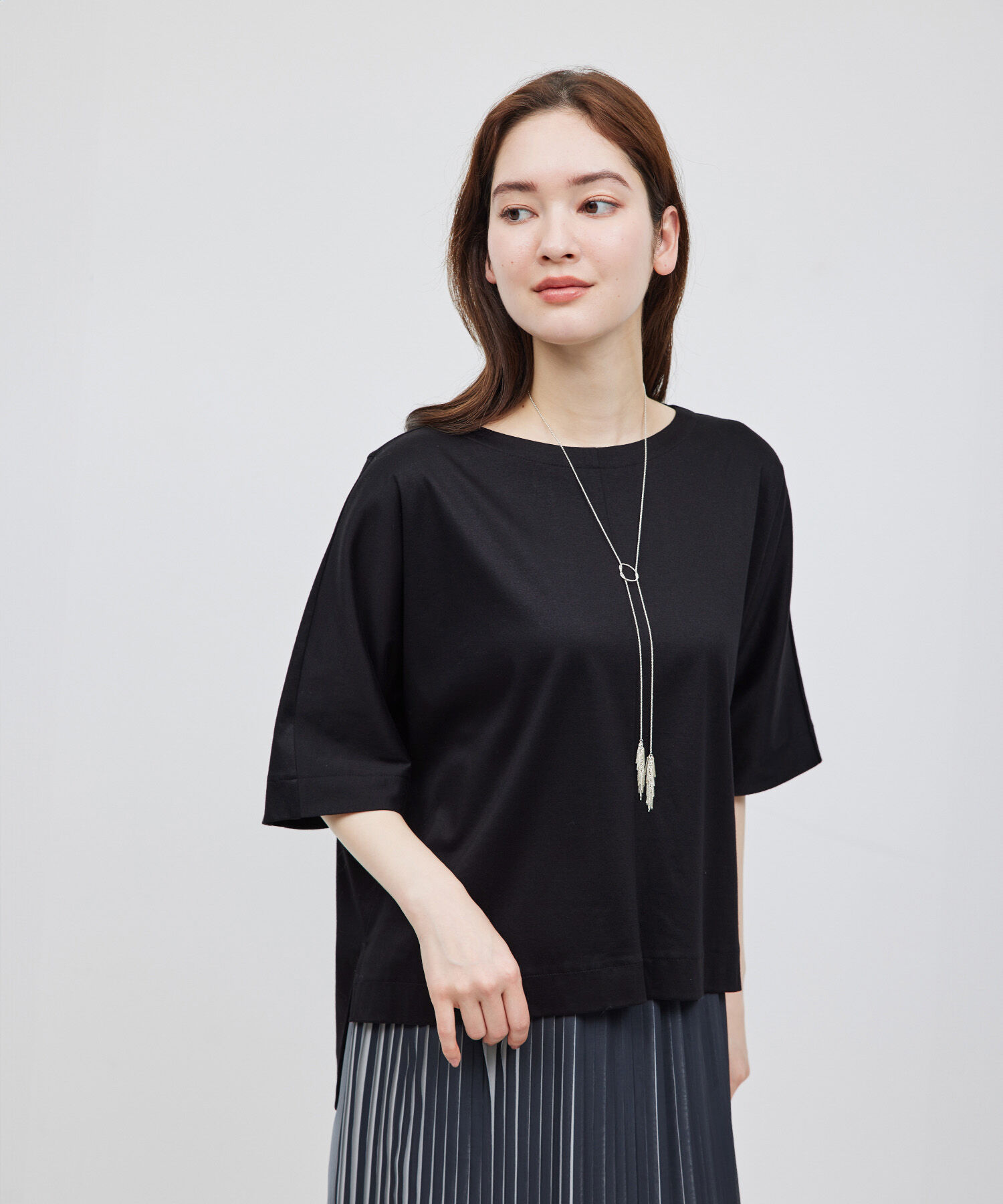 ROPE「汗染み防止スムース半袖カットソー」|Tシャツ・カットソー|