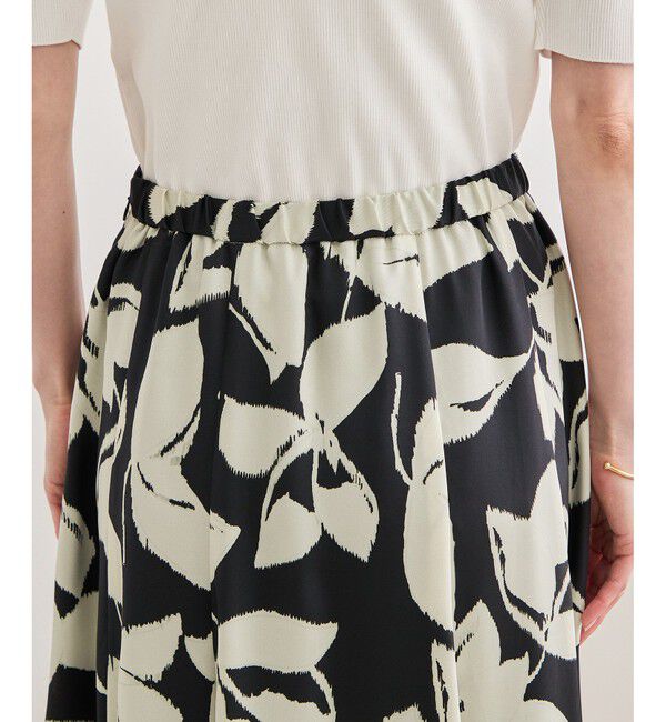 ROPE「DEVEAUXジオメトリックフラワーイージースカート」|スカート|