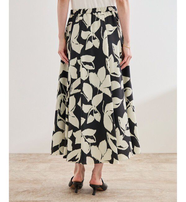 ROPE「DEVEAUXジオメトリックフラワーイージースカート」|スカート|