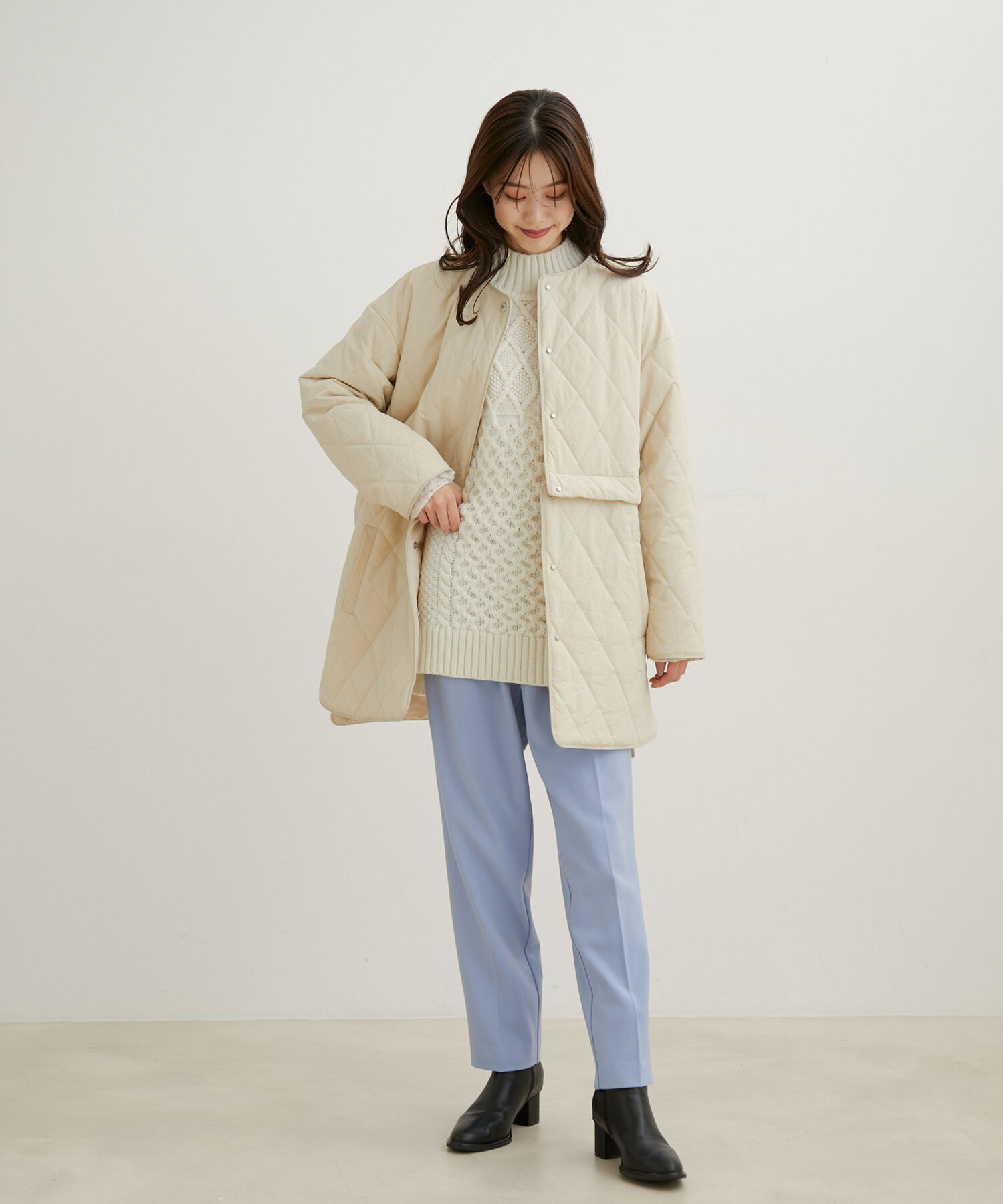 VIS「【2WAY】ロング＆ショート中綿キルティングコート」|その他|