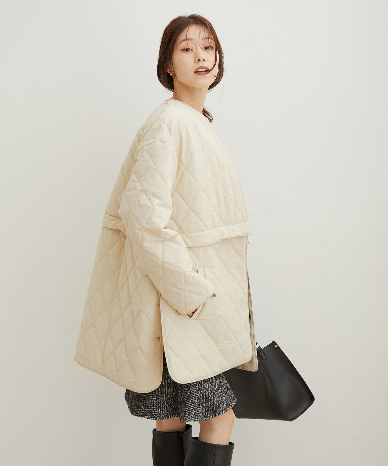 VIS「【2WAY】ロング＆ショート中綿キルティングコート」|その他|