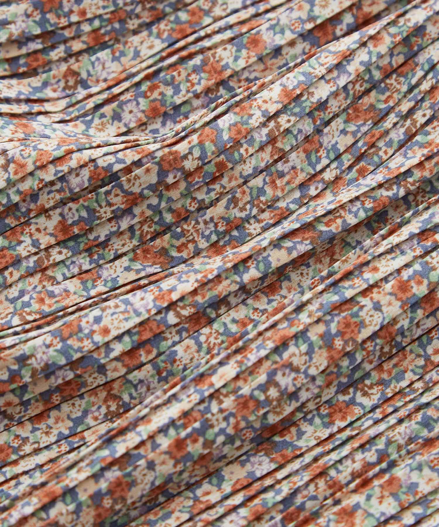 vis-a-vis「【WEB限定】アニマルドット＆花柄プリーツロングスカート」|スカート|