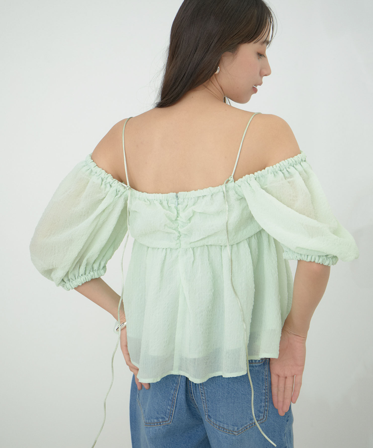 VIS「【2WAY】リボンディテールオフショルブラウス」|シャツ・ブラウス|