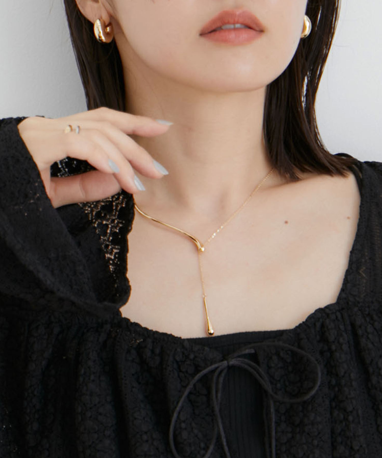 VIS「LADY Yドロップネックレス」|ネックレス|ゴールド(90)