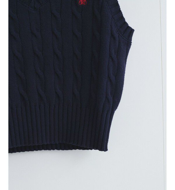 VIS「ロゴ刺繍ケーブルベスト」|ベスト・ジレ|