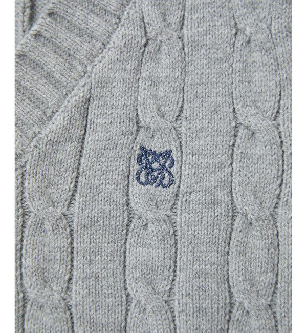 VIS「ロゴ刺繍ケーブルベスト」|ベスト・ジレ|