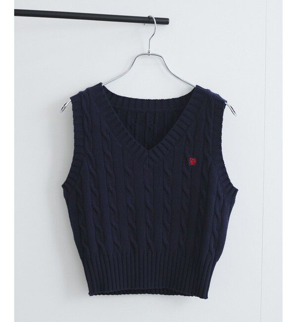 VIS「ロゴ刺繍ケーブルベスト」|ベスト・ジレ|