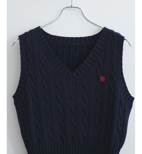 VIS「ロゴ刺繍ケーブルベスト」|ベスト・ジレ|