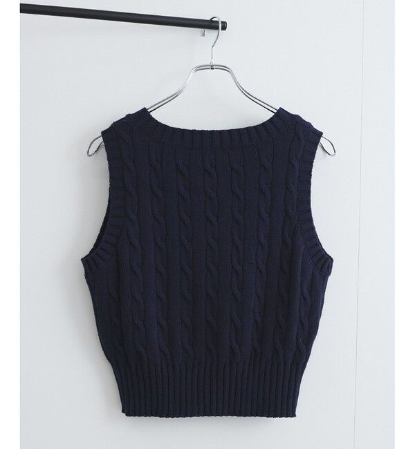 VIS「ロゴ刺繍ケーブルベスト」|ベスト・ジレ|