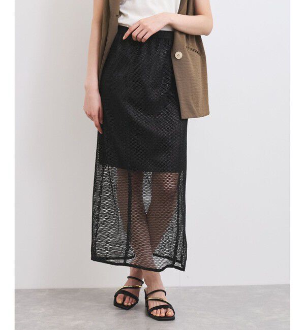 VIS「ラメメッシュスカート」|スカート|