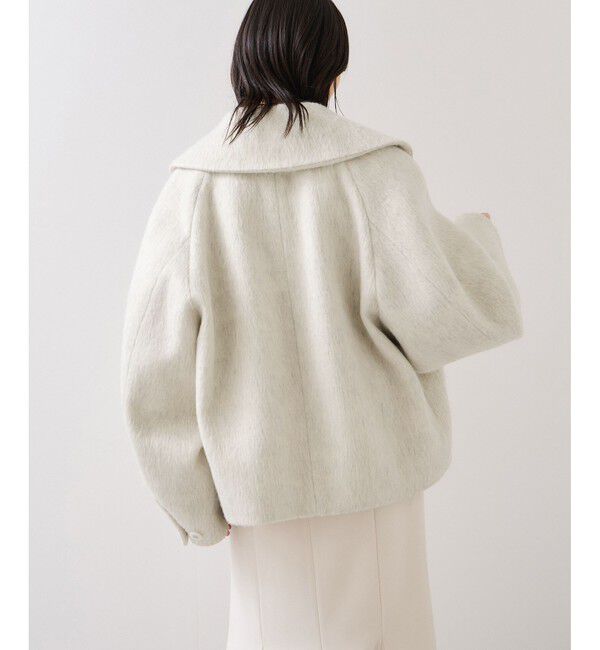 VIS「【アウター総選挙1位】ビッグカラーモモンガシャギーショートコート」|ブルゾン・スタジャン|