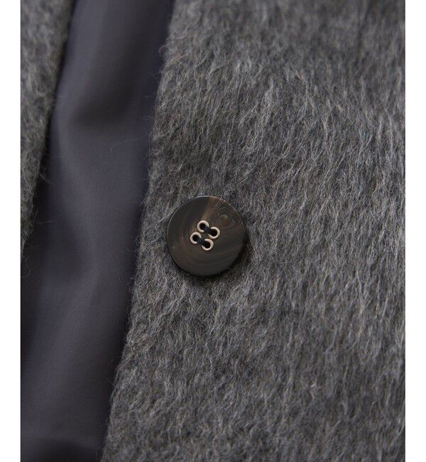 VIS「【アウター総選挙1位】ビッグカラーモモンガシャギーショートコート」|ブルゾン・スタジャン|