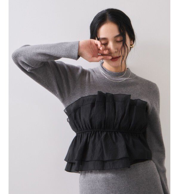 VIS「ビスチェドッキングニットプルオーバー/セットアップ対応」|ニット・セーター|