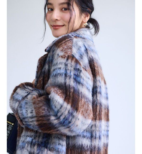 VIS「【WEB限定】シャギーミディ丈Pコート」|ピーコート|