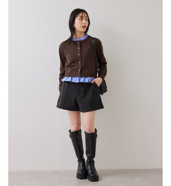 VIS「フリル襟ドッキングニットカーディガントップス」|ニット・セーター|