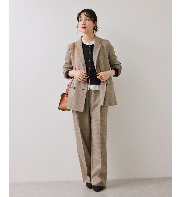 VIS「フリル襟ドッキングニットカーディガントップス」|ニット・セーター|