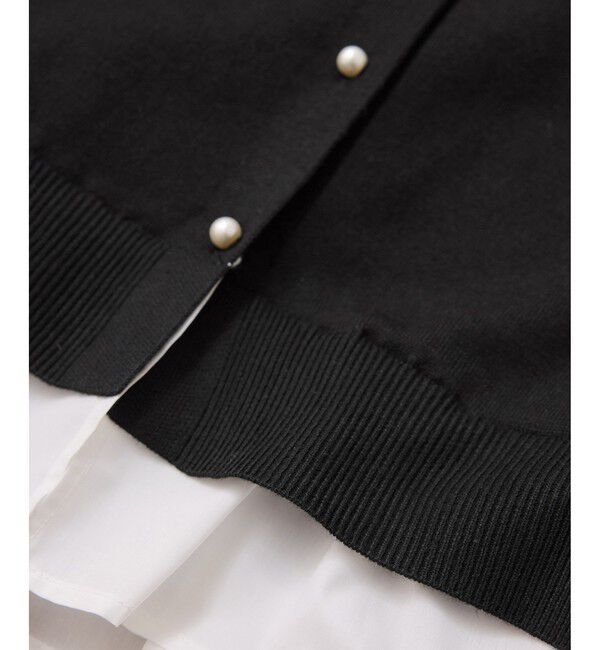 VIS「フリル襟ドッキングニットカーディガントップス」|ニット・セーター|