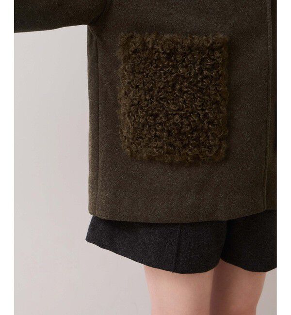 VIS「【WEB限定】ボアポケットノーカラーコート」|その他|