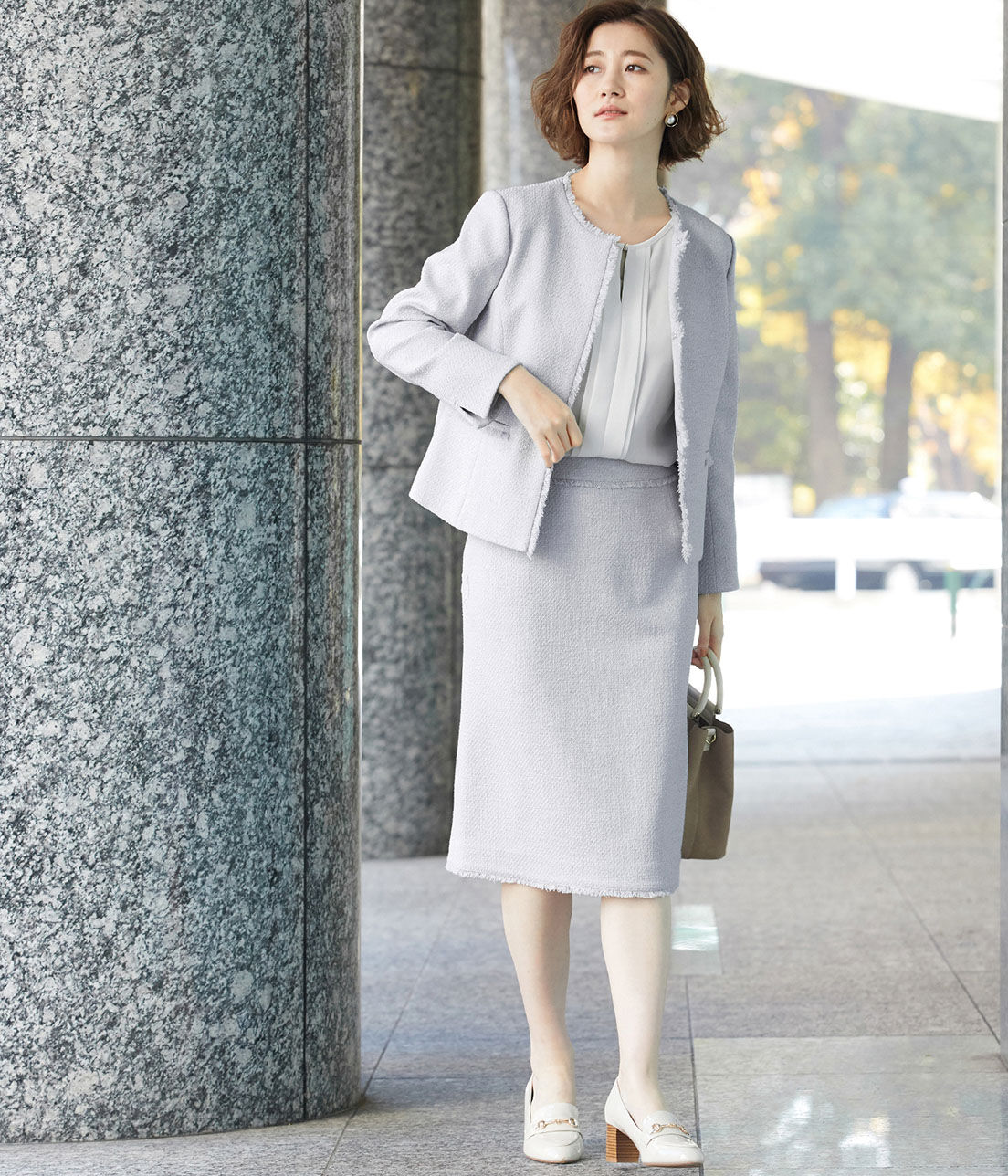 Rope&rsquo;Picnic「【セットアップ対応】ファンシーツィードフリンジノーカラージャケット」|ノーカラージャケット|