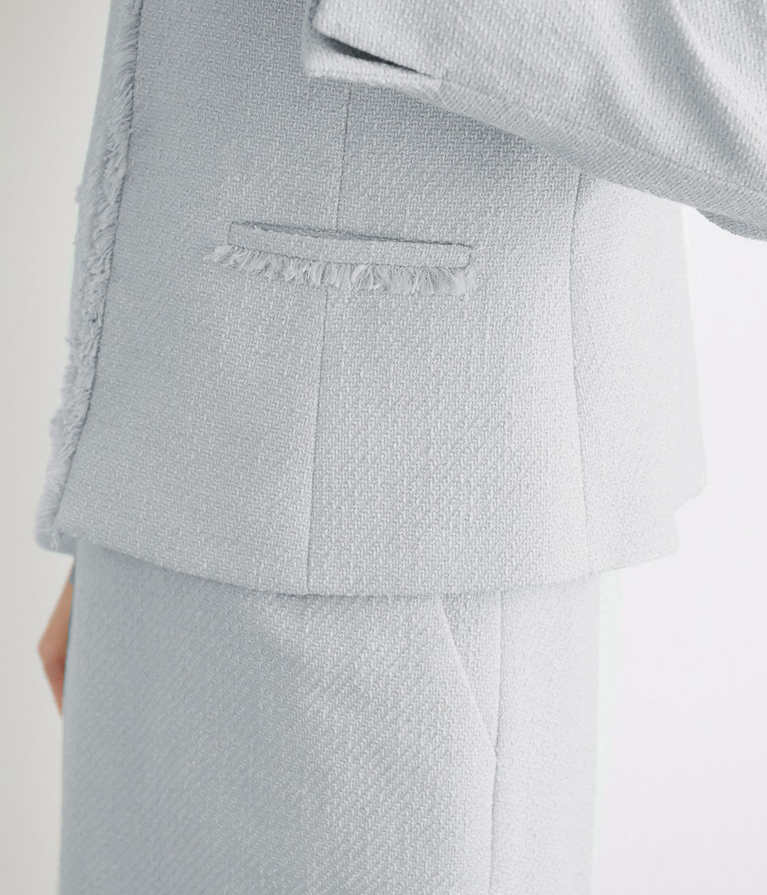 Rope&rsquo;Picnic「【セットアップ対応】ファンシーツィードフリンジノーカラージャケット」|ノーカラージャケット|