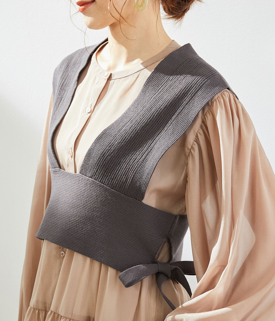 Rope&rsquo;Picnic「コットン混ニットビスチェ」|ベスト・ジレ|