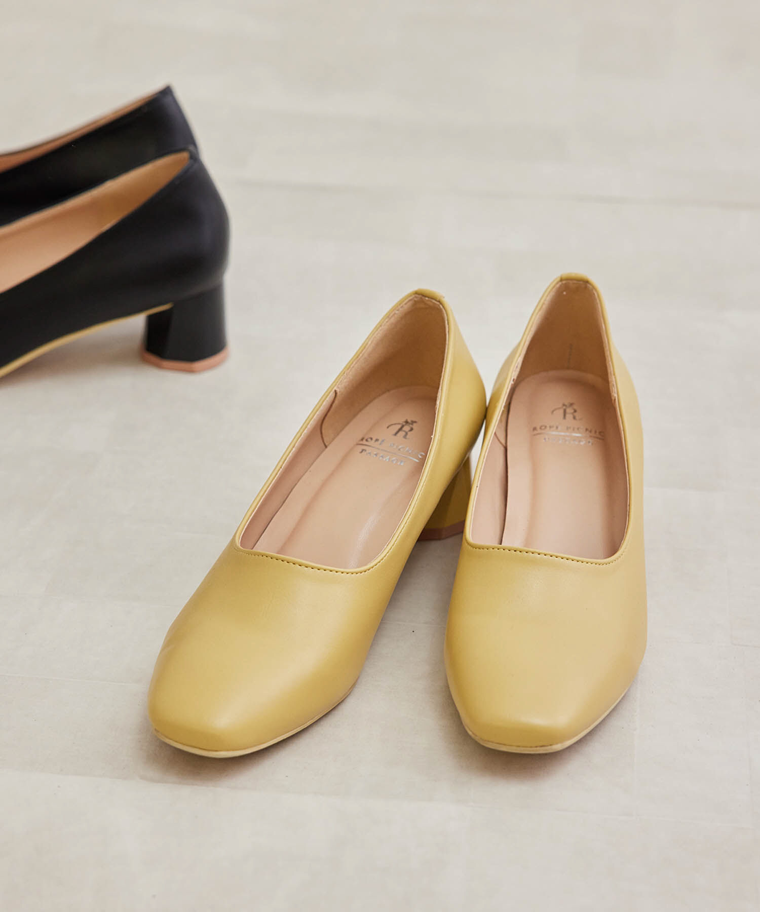 ROPE PICNIC PASSAGE「スクエアトゥペイントヒールパンプス」|パンプス|