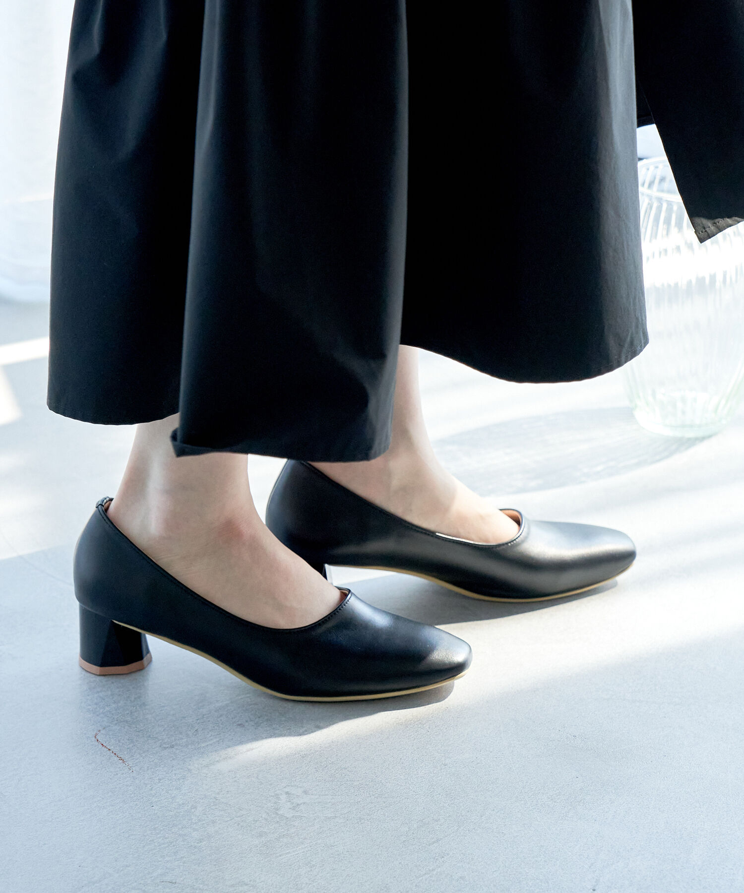 ROPE PICNIC PASSAGE「スクエアトゥペイントヒールパンプス」|パンプス|